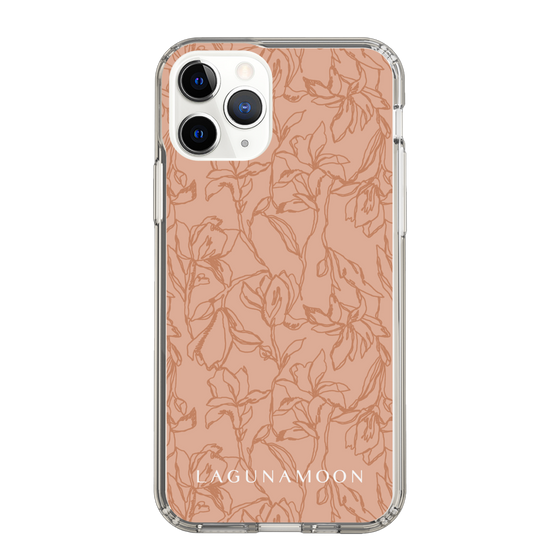 Slim Protection Case［ LAGUNAMOON - FlowerPattern - Orange ］