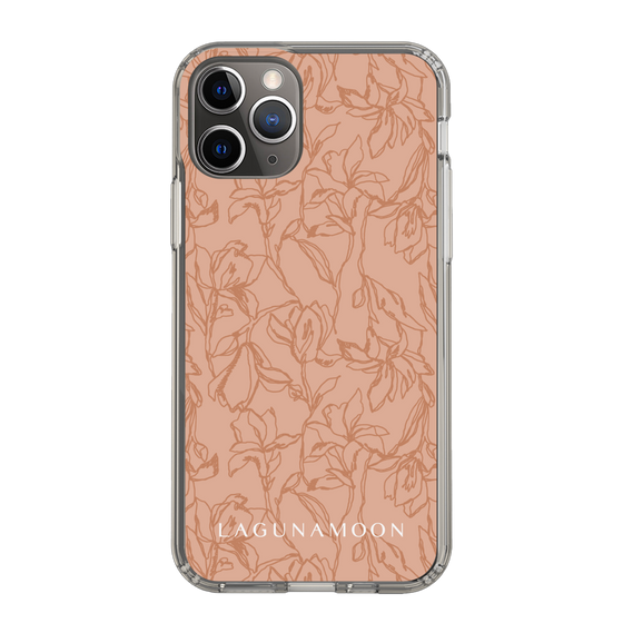 Slim Protection Case［ LAGUNAMOON - FlowerPattern - Orange ］