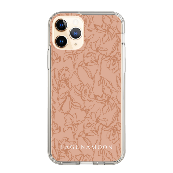Slim Protection Case［ LAGUNAMOON - FlowerPattern - Orange ］