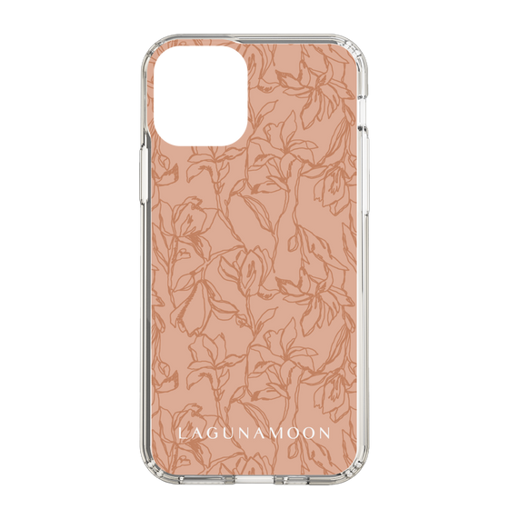 Slim Protection Case［ LAGUNAMOON - FlowerPattern - Orange ］