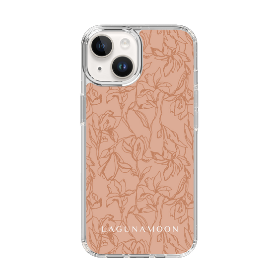Slim Protection Case［ LAGUNAMOON - FlowerPattern - Orange ］