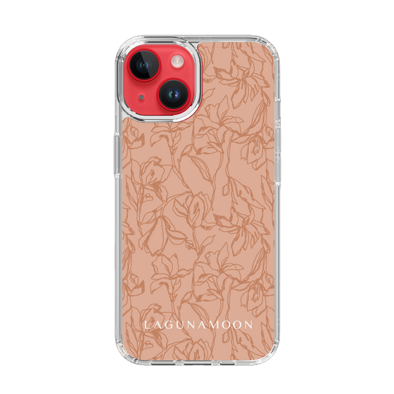 Slim Protection Case［ LAGUNAMOON - FlowerPattern - Orange ］