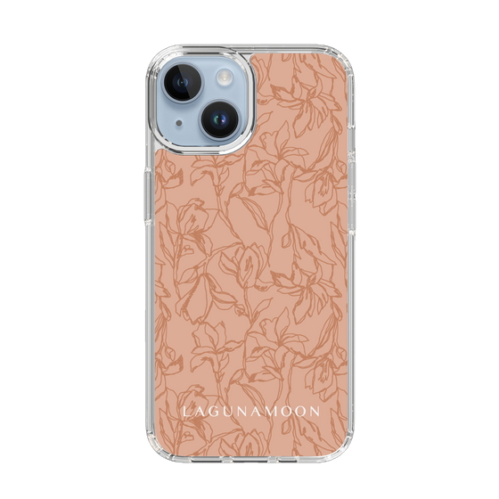 Slim Protection Case［ LAGUNAMOON - FlowerPattern - Orange ］