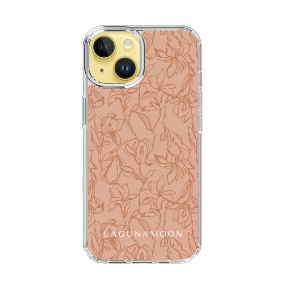 Slim Protection Case［ LAGUNAMOON - FlowerPattern - Orange ］