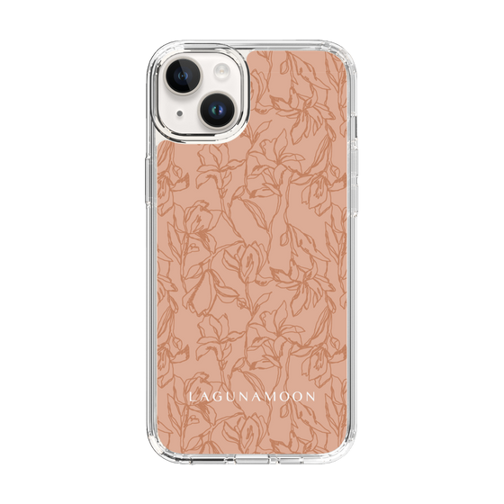 Slim Protection Case［ LAGUNAMOON - FlowerPattern - Orange ］