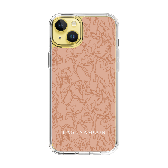 Slim Protection Case［ LAGUNAMOON - FlowerPattern - Orange ］