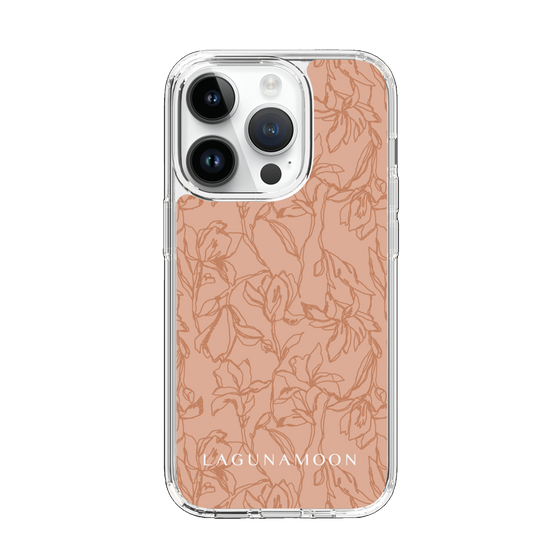 Slim Protection Case［ LAGUNAMOON - FlowerPattern - Orange ］