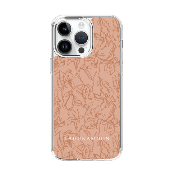 Slim Protection Case［ LAGUNAMOON - FlowerPattern - Orange ］