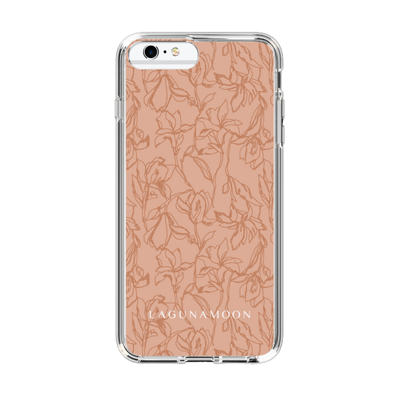 Slim Protection Case［ LAGUNAMOON - FlowerPattern - Orange ］