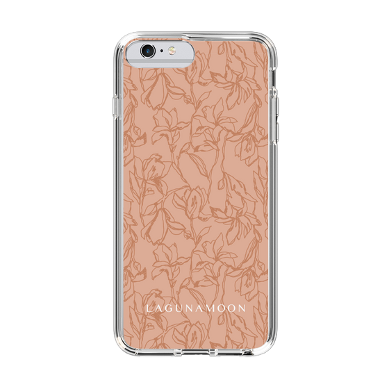 Slim Protection Case［ LAGUNAMOON - FlowerPattern - Orange ］