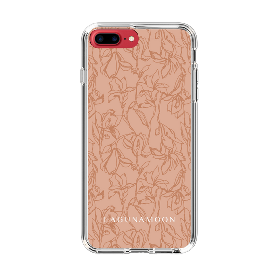 Slim Protection Case［ LAGUNAMOON - FlowerPattern - Orange ］