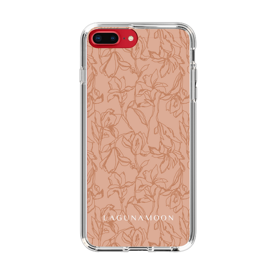 Slim Protection Case［ LAGUNAMOON - FlowerPattern - Orange ］