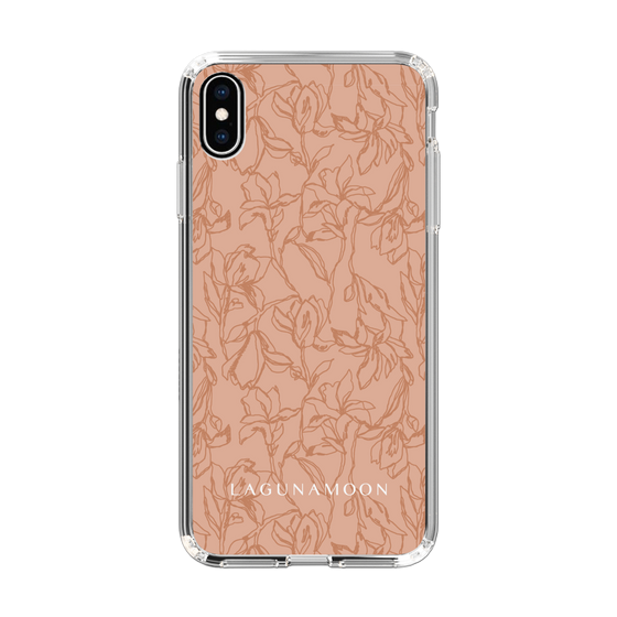 Slim Protection Case［ LAGUNAMOON - FlowerPattern - Orange ］