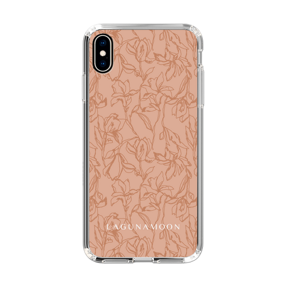 Slim Protection Case［ LAGUNAMOON - FlowerPattern - Orange ］