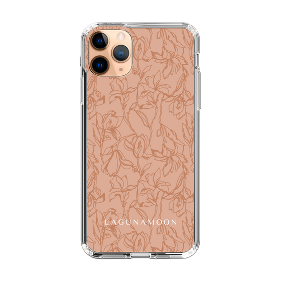 Slim Protection Case［ LAGUNAMOON - FlowerPattern - Orange ］