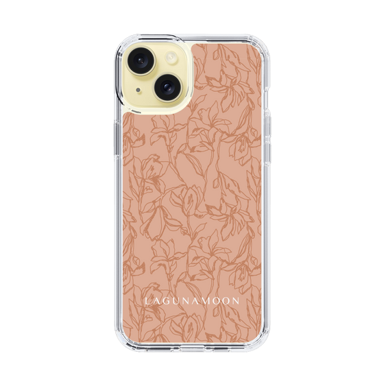 Slim Protection Case［ LAGUNAMOON - FlowerPattern - Orange ］