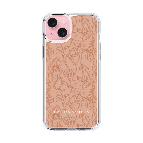 Slim Protection Case［ LAGUNAMOON - FlowerPattern - Orange ］