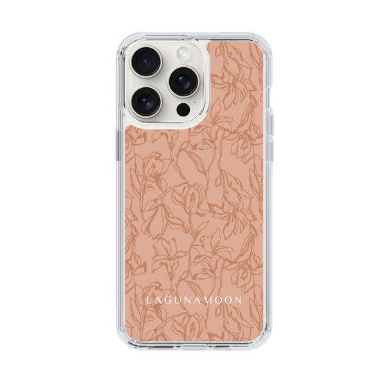 Slim Protection Case［ LAGUNAMOON - FlowerPattern - Orange ］