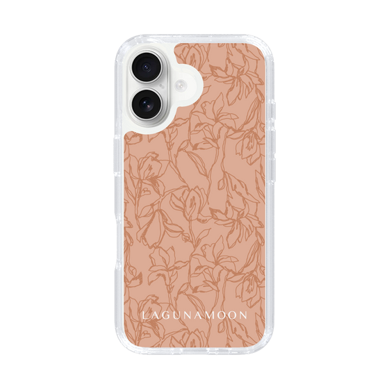 Slim Protection Case［ LAGUNAMOON - FlowerPattern - Orange ］