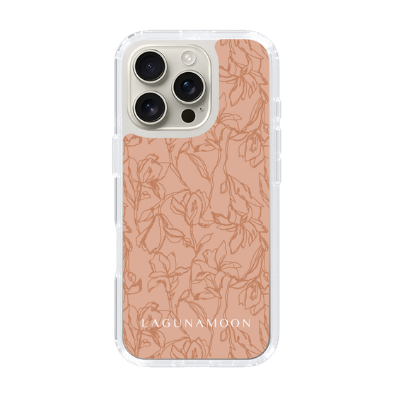 Slim Protection Case［ LAGUNAMOON - FlowerPattern - Orange ］