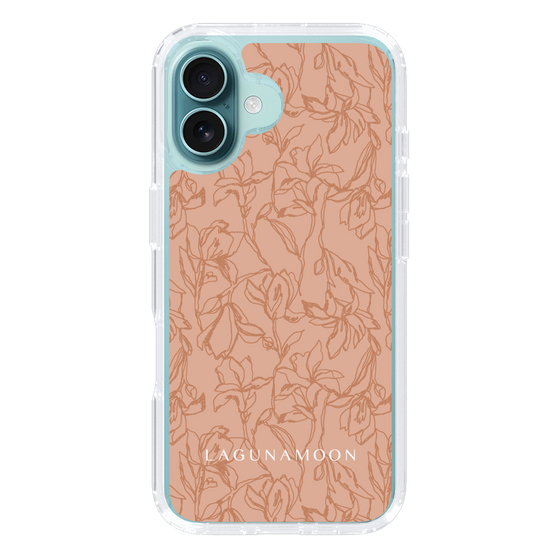 Slim Protection Case［ LAGUNAMOON - FlowerPattern - Orange ］