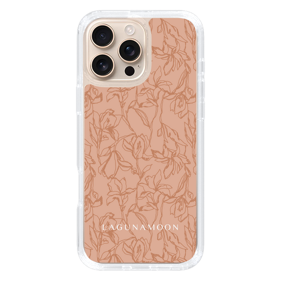 Slim Protection Case［ LAGUNAMOON - FlowerPattern - Orange ］