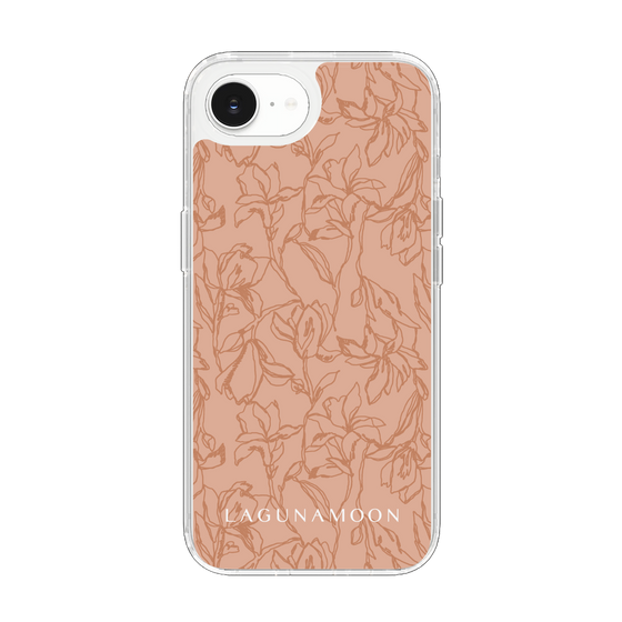 Slim Protection Case［ LAGUNAMOON - FlowerPattern - Orange ］
