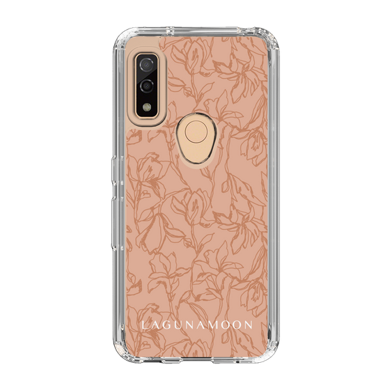 Slim Protection Case［ LAGUNAMOON - FlowerPattern - Orange ］