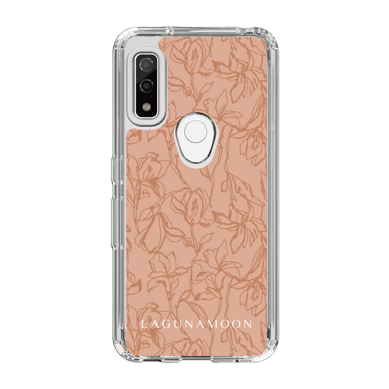 Slim Protection Case［ LAGUNAMOON - FlowerPattern - Orange ］
