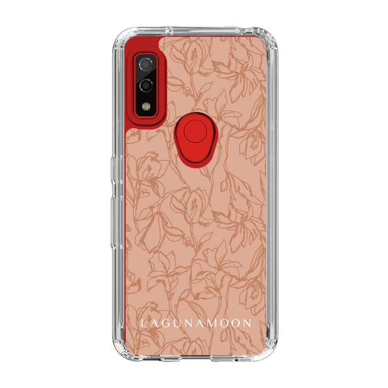Slim Protection Case［ LAGUNAMOON - FlowerPattern - Orange ］