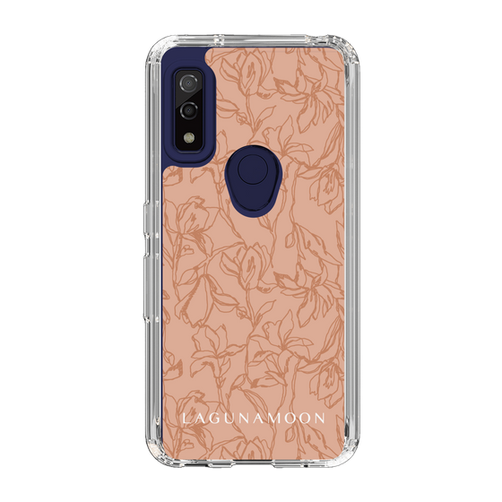 Slim Protection Case［ LAGUNAMOON - FlowerPattern - Orange ］