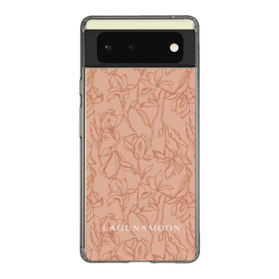 Slim Protection Case［ LAGUNAMOON - FlowerPattern - Orange ］
