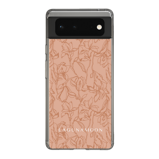 Slim Protection Case［ LAGUNAMOON - FlowerPattern - Orange ］