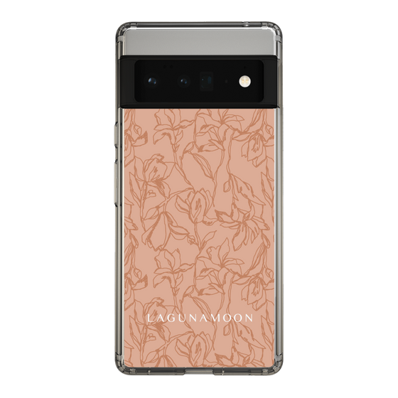 Slim Protection Case［ LAGUNAMOON - FlowerPattern - Orange ］