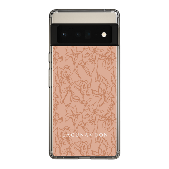 Slim Protection Case［ LAGUNAMOON - FlowerPattern - Orange ］