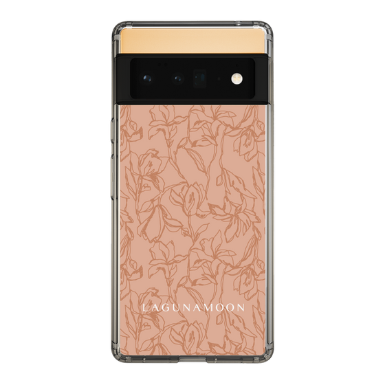 Slim Protection Case［ LAGUNAMOON - FlowerPattern - Orange ］