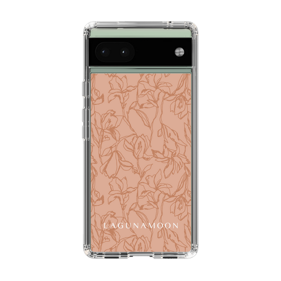 Slim Protection Case［ LAGUNAMOON - FlowerPattern - Orange ］