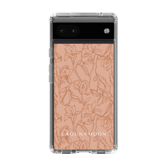 Slim Protection Case［ LAGUNAMOON - FlowerPattern - Orange ］