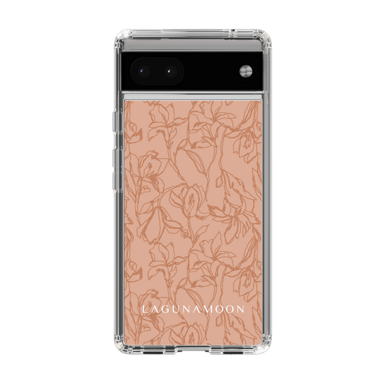 Slim Protection Case［ LAGUNAMOON - FlowerPattern - Orange ］