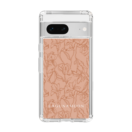 Slim Protection Case［ LAGUNAMOON - FlowerPattern - Orange ］