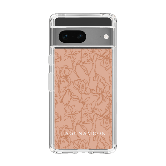Slim Protection Case［ LAGUNAMOON - FlowerPattern - Orange ］
