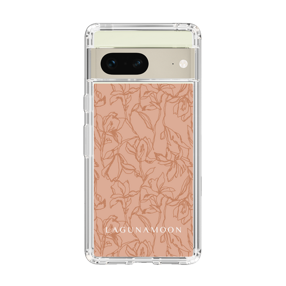 Slim Protection Case［ LAGUNAMOON - FlowerPattern - Orange ］