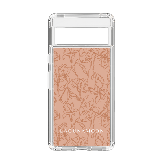 Slim Protection Case［ LAGUNAMOON - FlowerPattern - Orange ］