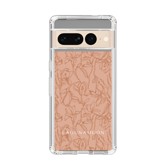 Slim Protection Case［ LAGUNAMOON - FlowerPattern - Orange ］
