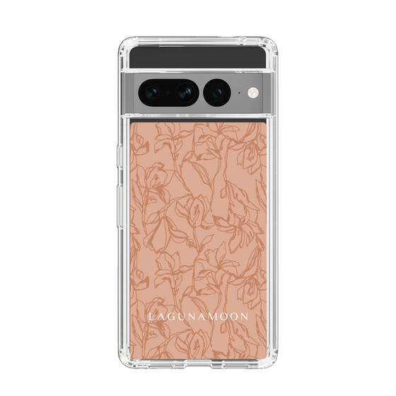 Slim Protection Case［ LAGUNAMOON - FlowerPattern - Orange ］