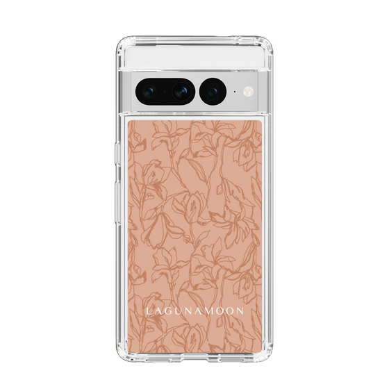 Slim Protection Case［ LAGUNAMOON - FlowerPattern - Orange ］