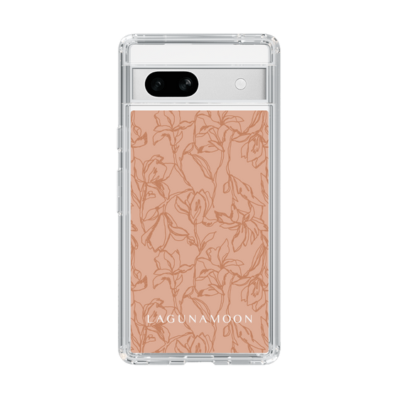 Slim Protection Case［ LAGUNAMOON - FlowerPattern - Orange ］