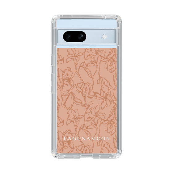 Slim Protection Case［ LAGUNAMOON - FlowerPattern - Orange ］
