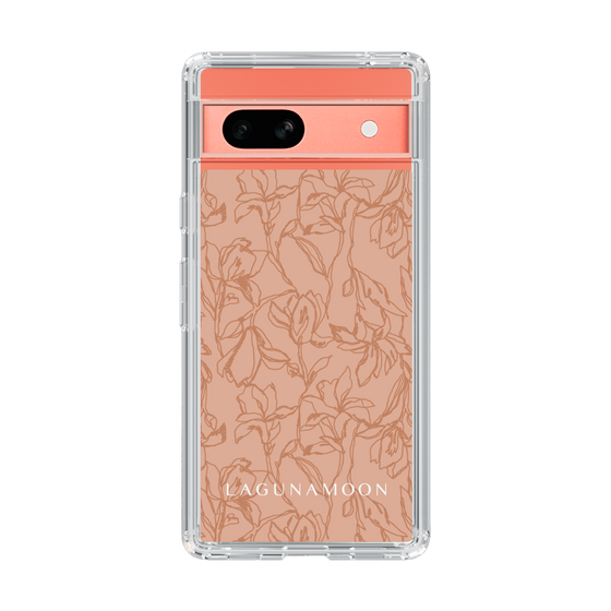 Slim Protection Case［ LAGUNAMOON - FlowerPattern - Orange ］