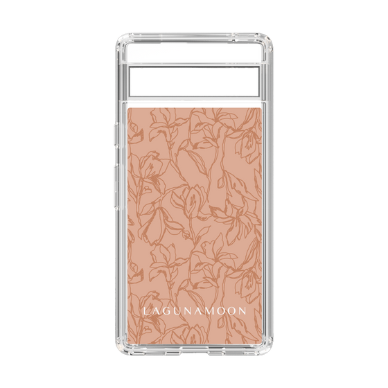 Slim Protection Case［ LAGUNAMOON - FlowerPattern - Orange ］